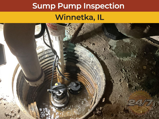 Sump Pump Inspection in Winnetka, IL