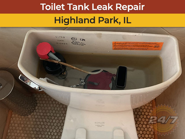 Toilet Tank Leak Repair in Highland Park, IL
