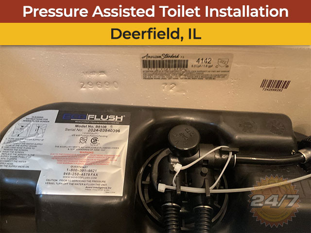 Pressure-Assisted Toilet Installation in Deerfield, IL