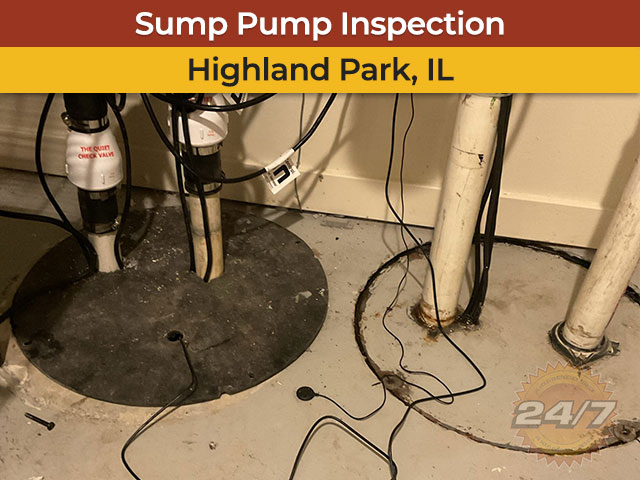 Sump Pump Inspection in Highland Park, IL