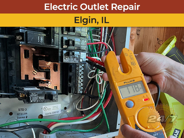 Backyard Electrical Outlet Repair in Elgin, IL
