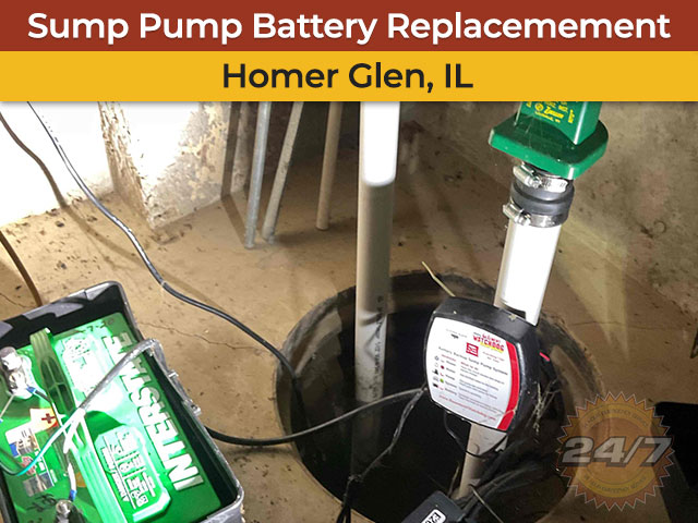 Sump Pump Battery Replacement in Homer Glen, IL