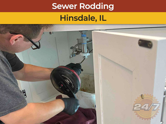 Sewer Rodding in Hinsdale, IL Clears Master Bathroom Drain Backup