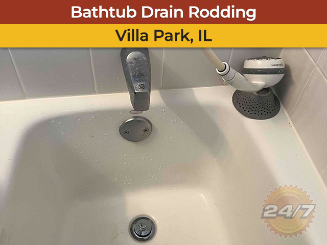 Backed-Up Bathtub Drain Cleared in Villa Park