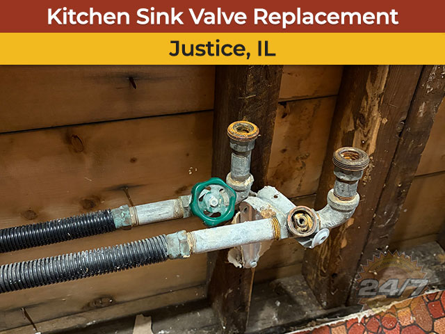 Kitchen Sink Shutoff Valve Replacement in Justice, IL