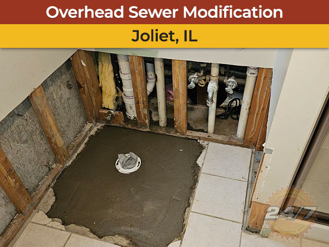 Overhead Sewer Modification in Joliet, IL
